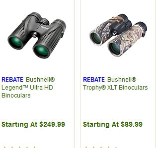 bushnell binoculars, bass pro, binocular rebates