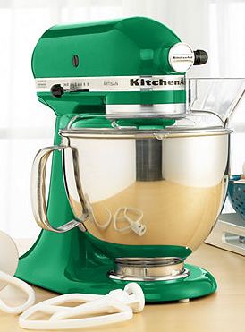 kitchen aid mixer, green mixer