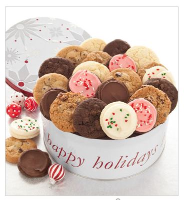 cookie tin, christmas cookies