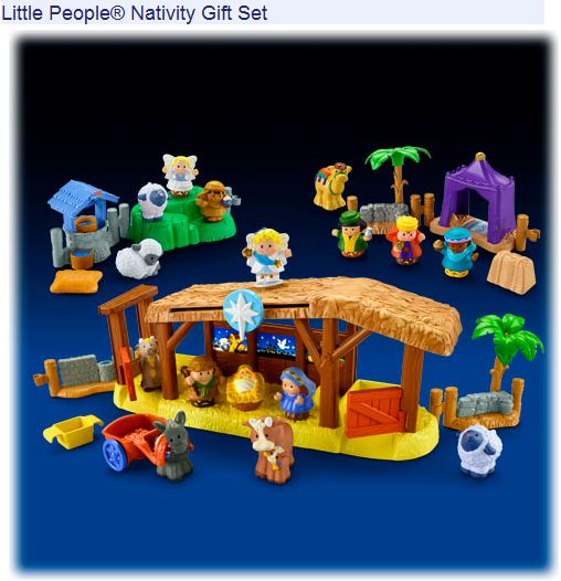 nativity set for kids, fisher price nativity, little people nativity
